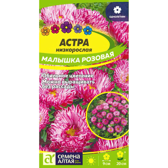 Астра Малышка Розовая [Семена алтая] с доставкой