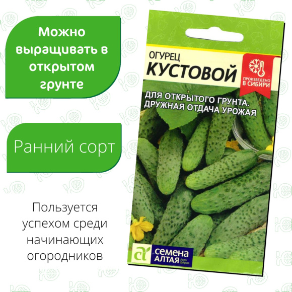 Огурец Кустовой [Семена алтая] купить с доставкой
