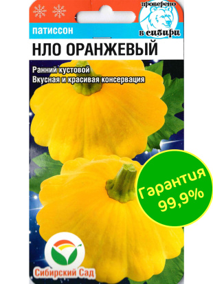 Патиссон НЛО оранжевый [Сибирский сад]