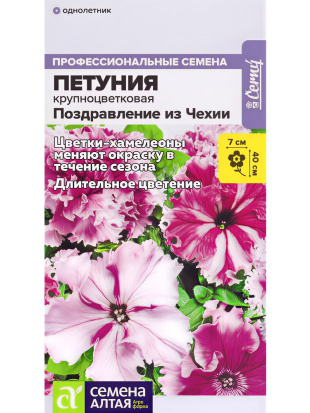 Петуния Поздравление из Чехии смесь полумахровая [Семена алтая]