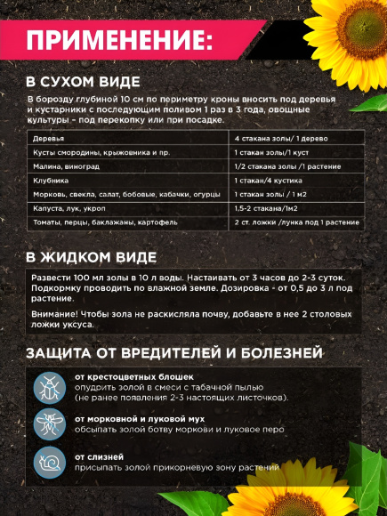 БИО-комплекс Зола подсолнечника 1 л купить с доставкой