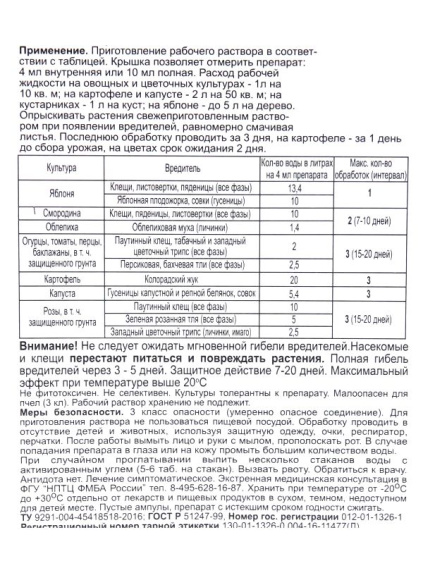 Фитоверм Форте 4 мл [Зеленая Аптека] купить с доставкой
