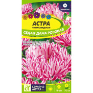 Астра Седая Дама Розовая [Семена алтая]
