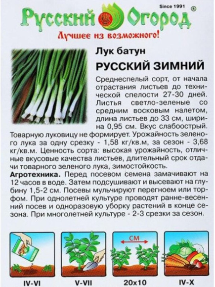 Лук Батун Русский Зимний [Русский Огород] купить с доставкой