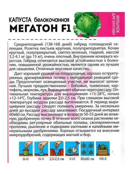 Капуста Мегатон [Семена алтая] купить с доставкой