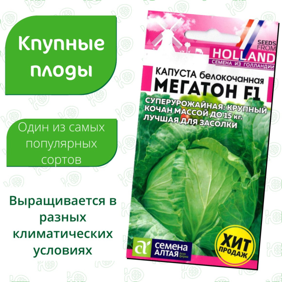 Капуста Мегатон [Семена алтая] купить с доставкой