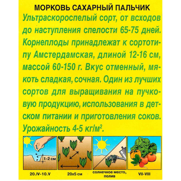 Морковь Сахарный Пальчик [Аэлита] купить с доставкой