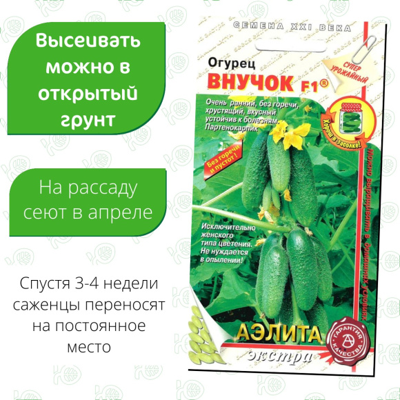 Огурец Внучок [Аэлита] купить с доставкой