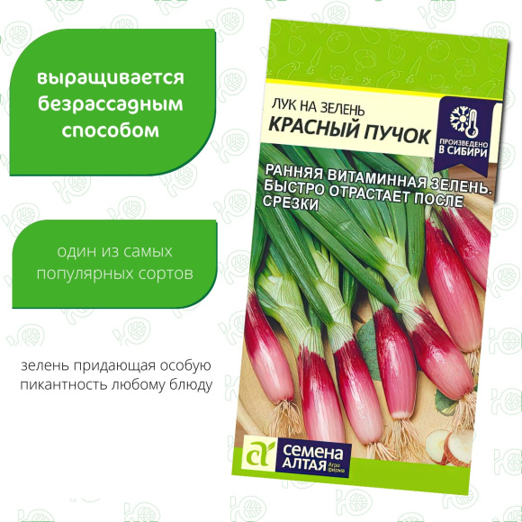 Лук на Зелень Красный Пучок [Семена алтая] купить с доставкой